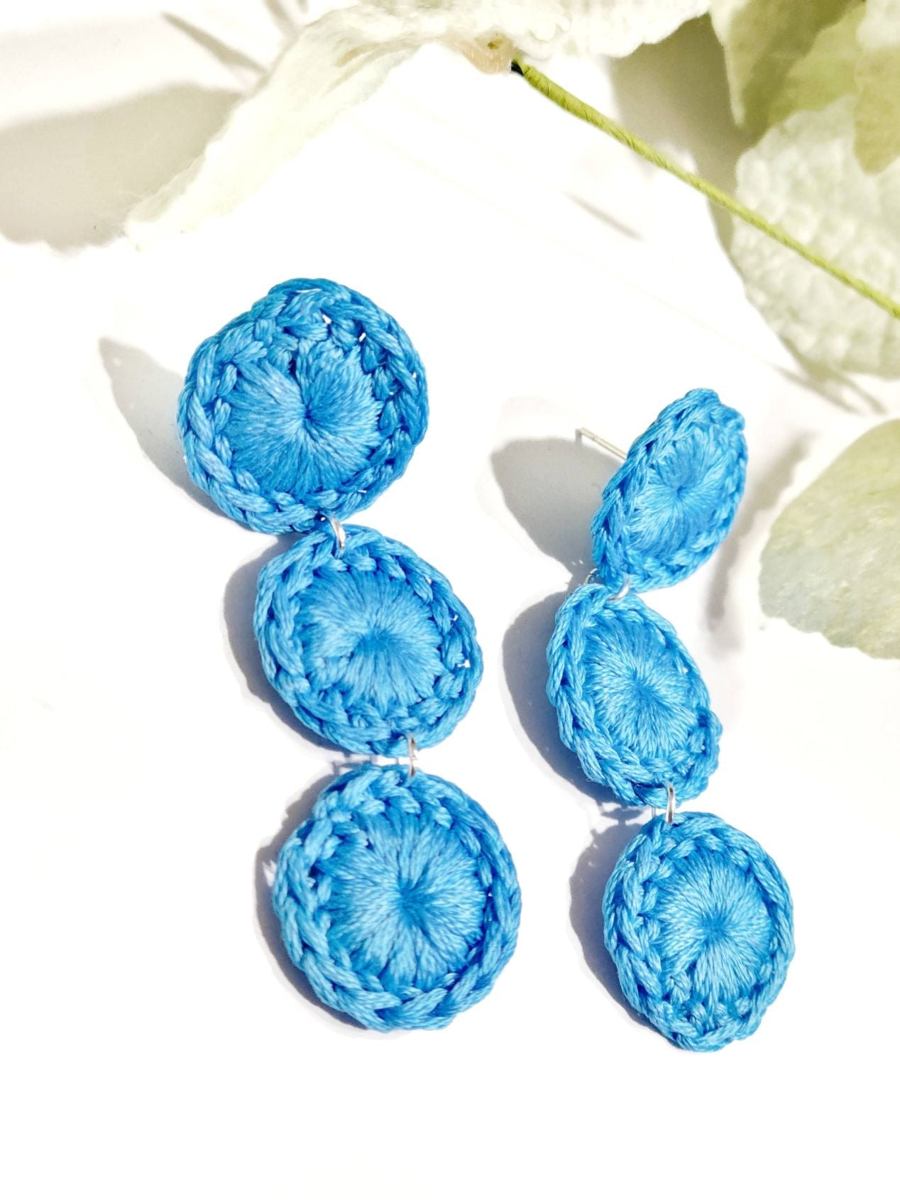 Triple Circle Drop Earrings