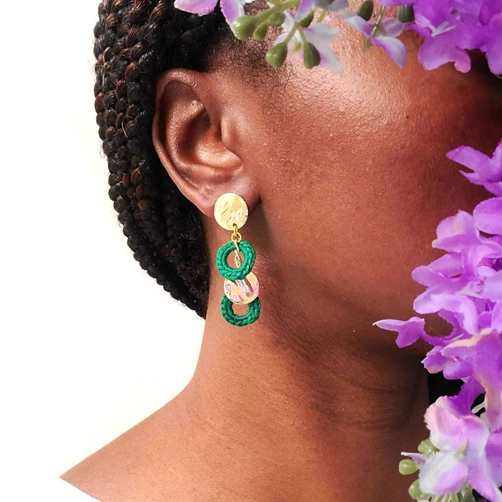 Petite Circle and Gold Earrings
