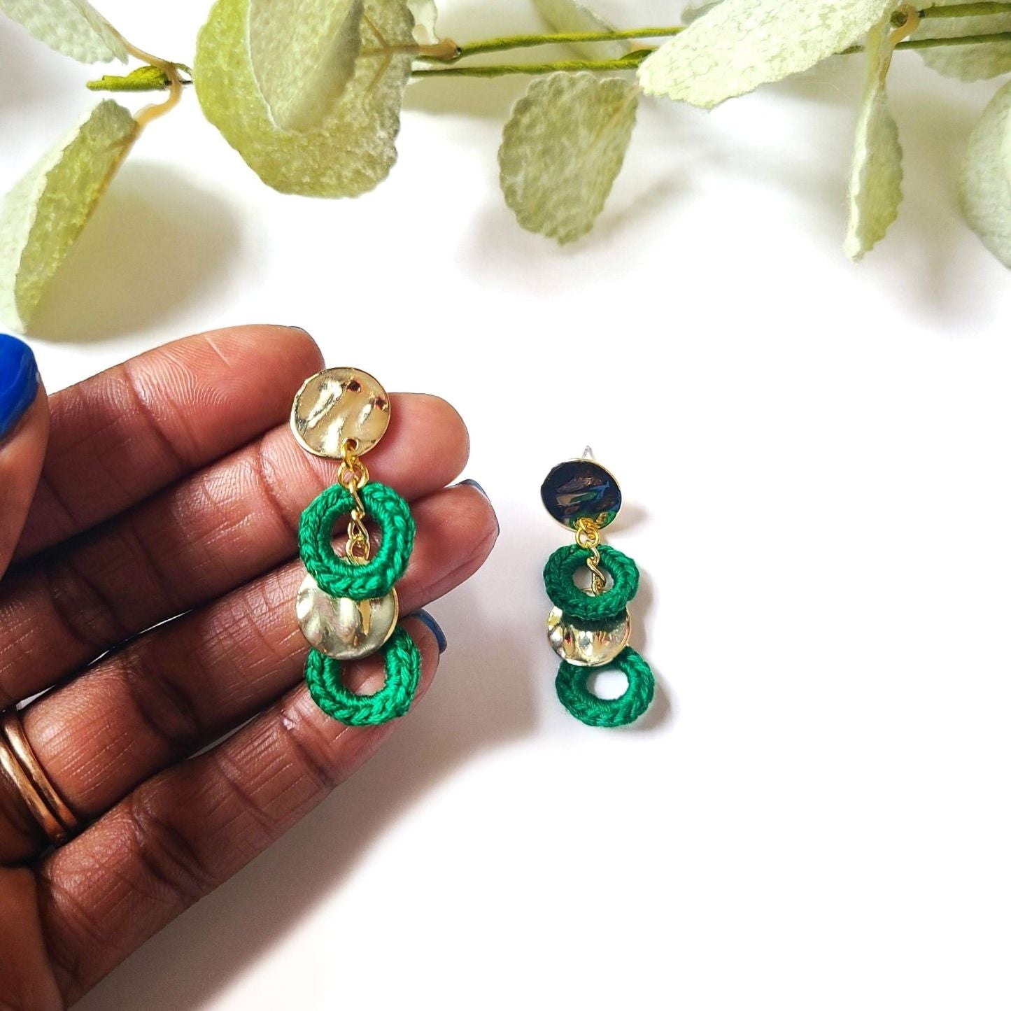 Petite Circle and Gold Earrings