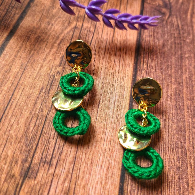 Petite Circle and Gold Earrings